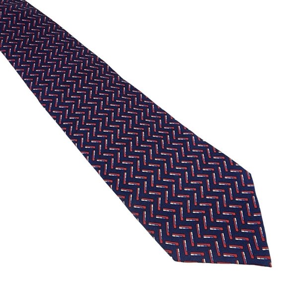 Christian Dior Monsieur Geometric Silk Necktie 4" - Picture 1 of 4
